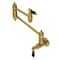 Kingston Brass KS3107PKL Duchess Wall Mount Pot Filler, Brushed Brass KS3107PKL - alternate 1